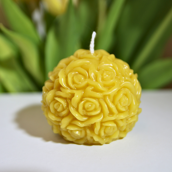 Rose ball candle