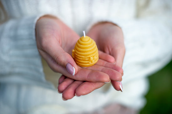 Small beehive candle