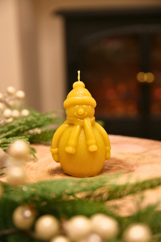 Mr. Snowman candle
